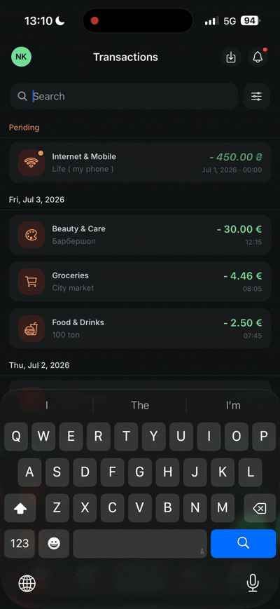 yavo item-level search across all scanned receipts
